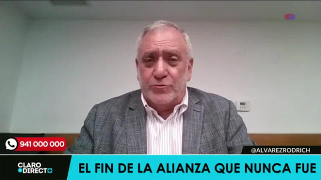 Augusto Álvarez Rodrich se refiere a las declaraciones del vocero de Fuerza Popular. Foto/Video: LR+