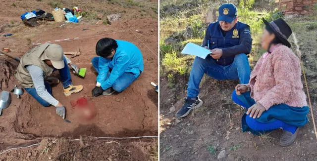 Restos fueron hallados en el cementerio de Pucaccasa. Foto: Ministerio Público