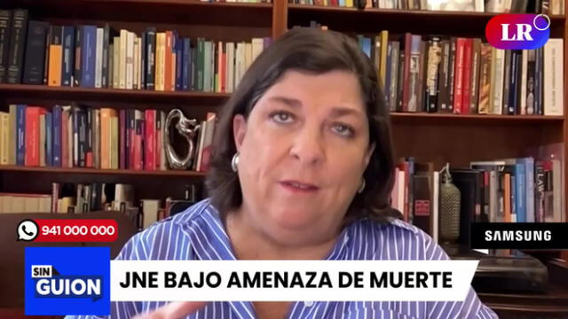 Rosa María Palacios arremete contra el grupo radical que amenazó al presidente del JNE. Foto/Video: LR+