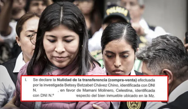 Piden anular venta de departamento de Betssy Chávez, hoy detenida. (Foto composición: La República)