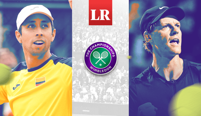 No te pierdas de la transmisión del choque entre Daniel Galán vs. Jannik Sinner EN VIVO por Wimbledon 2023. Foto: composición de Alvaro Lozano/Wimbledon/AFP