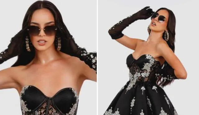 El traje negro de Valeria Flórez no obtuvo muy buenas críticas en una de las últimas competencias del Miss Supranational. Foto: composición LR/Juan Carlos Colina/Instagram