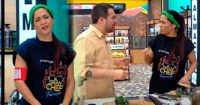 Katia Palma y Giacomo Bocchio nuevamente interactuaron en 'El gran chef: famosos'. Foto: captura/Latina
