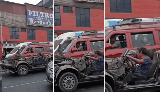 Sujeto se volvió viral en redes sociales por conducir un auto desmantelado por las calles de Lima. Foto: composición LR/captura de @peruanoqsr_oficial/Instagram