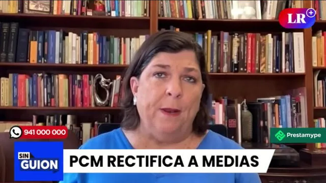 Rosa María Palacios cuestiona el retiro de viceministro de Interculturalidad. Foto/Video: LR+