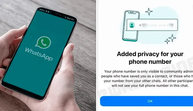 WhatsApp contará con una nueva capa de privacidad para ocultar el número de los usuarios. Foto: composición LR/Infobae/WhatsApp