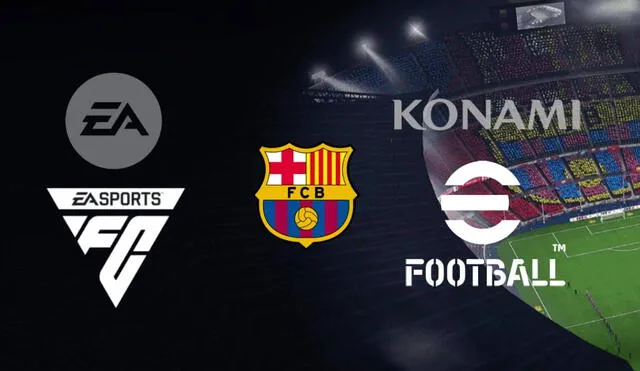¿El FC Barcelona dejará atrás su alianza con eFootball en busca de un nuevo horizonte virtual con EA Sports FC 24? Foto: Composición LR/FC Barcelona