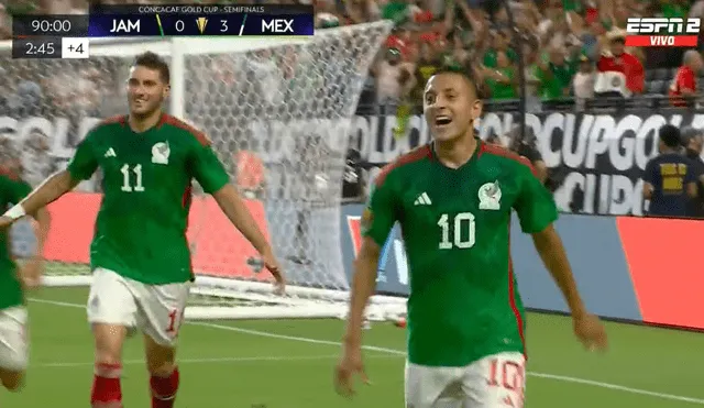 Roberto Carlos Alvarado fue el ejecutor del tercer y último tanto en la victoria de México por 3-0 ante Jamaica. Foto: captura/ESPN 2