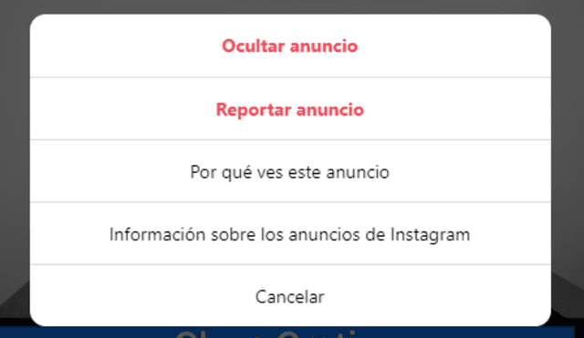 ¿Cómo evito que Instagram me muestre anuncios de publicidad que no me interesan?