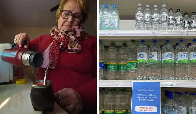Los uruguayos se han visto obligados a comprar agua embotellada por la sequía que vive su país. Foto: composición LR/AFP