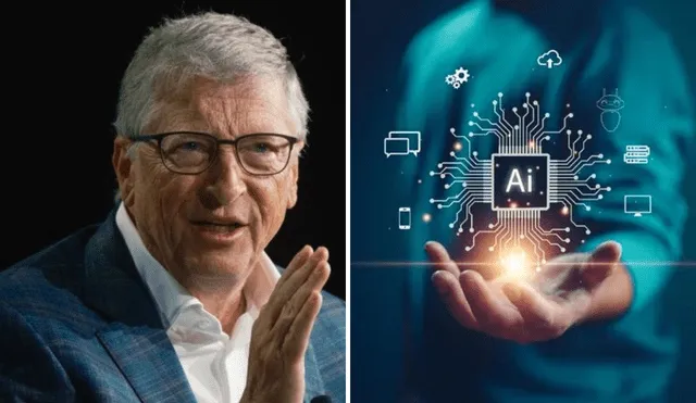 Bill Gates aseguró que los riesgos que tienen que enfrentar las personas por el desarrollo de la inteligencia artificial son serios y abrumadores. Foto: composición LR/CNN/ECO TV