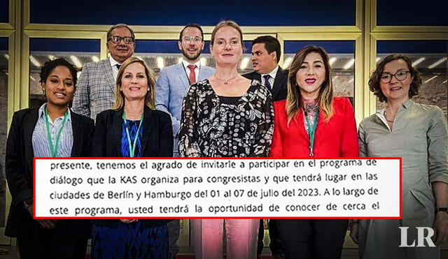 Documento de KAS Perú precisa que invitación era solo hasta el 7 de julio, pero se quedaron por una semana más en Europa. (Foto composición: La República)