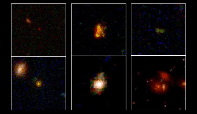 Galaxias tempranas observadas por el telescopio James Webb. Foto: referencial/NASA