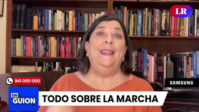 Rosa María Palacios se refiere a las medidas del Gobierno en contra de las protestas. Foto/Video: LR+