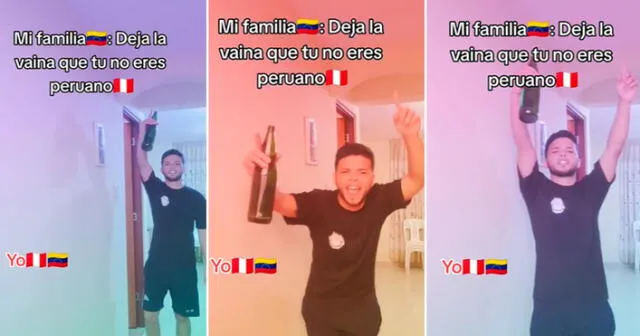 Peruanos felicitaron al joven por bailar muy bien el huaino. Foto: composición LR/TikTok/@claudioagm1