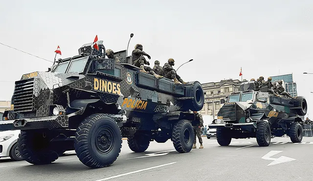 Las Fuerzas Armadas se vienen desplegando en la capital ante la 'Toma de Lima' pactada para el 19 de julio. Foto: PNP