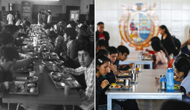 El comedor de la Universidad San Marcos ofrece, desde que fue inaugurado, tres turnos para que sus alumnos puedan alimentarse. Foto: composición LR/La República/Andina