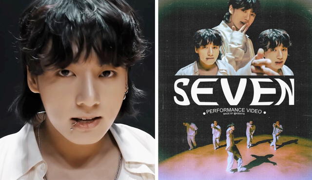 BTS: Jungkook publicó un video inédito de la coreografía de "SEVEN". Foto: composición LR/YouTube/Twitter/@K00XFIA