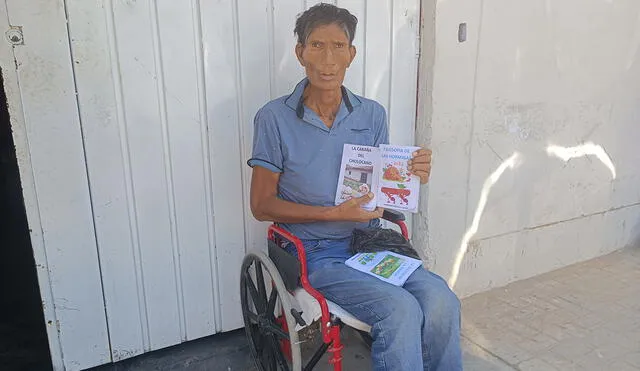 Debido a su estado de salud, tiene que utilizar una silla de ruedas. Foto: Maribel Mendo/La República