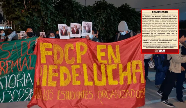 San Marcos. Estudiantes protestaron también por conciertos en su estadio. Foto: composición LR/La República/FUSM