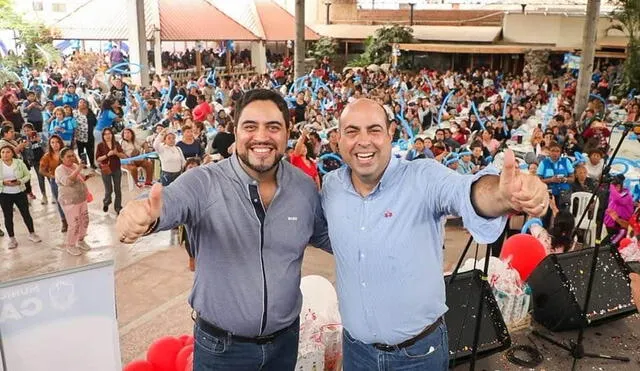 Pedro Spadaro y su teniente alcalde, César Pérez. Foto: difusión