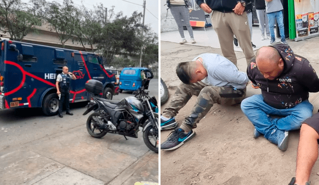 Uno de los cómplices de los malhechores se dio a al fuga, afirmó la PNP. Foto: composición LR / PNP / Rosario Rojas  - La República