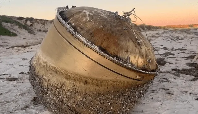 El misterioso cilindro metálico fue hallado en una playa del oeste de Australia. Foto: The West Australian