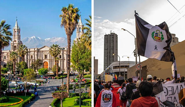 También se realizó la convocatoria a organizaciones sociales para sumarse a marchas que piden la renuncia de Dina Boluarte. Foto: composición LR / Sky Peru / Wikimedia Commons