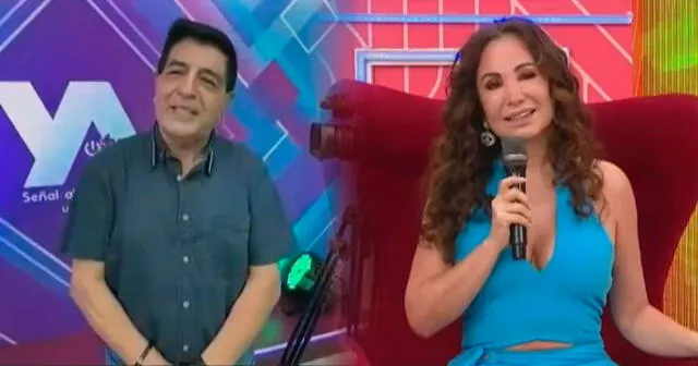 Janet Barboza y Nilver Huarac mantienen una buena relación de padres. Foto: composición/captura América TV