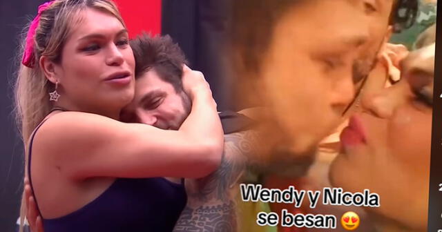Nicola y Wendy se besan otra vez en 'La casa de los famosos'. Foto: composición LR/captura/YouTube/TikTok