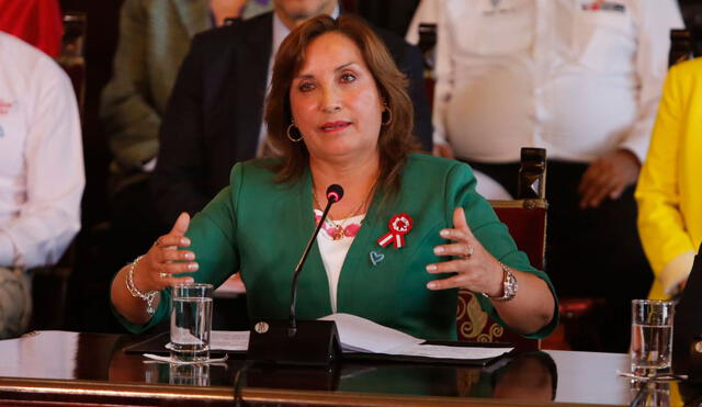 Dina Boluarte se pronunció respecto a la 'Marcha Nacional'. Foto: Carlos Félix/La República