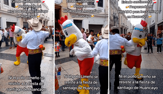 El pollo demostró su buen ritmo para el baile. Foto: composición LR/@Elcholotuberviajero/TikTok