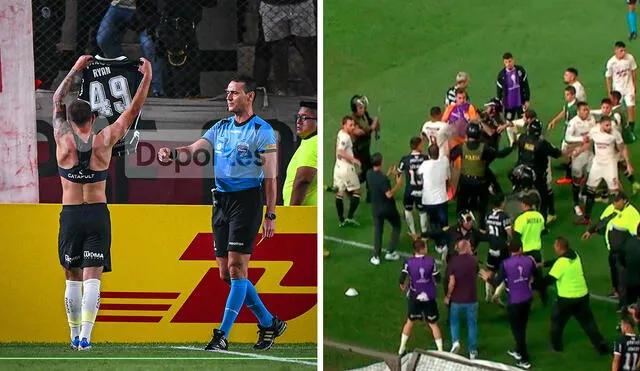 Así habría sido el gesto del jugador de Corinthians luego del segundo gol. Foto: composición LR/Movistar Deportes/ESPN