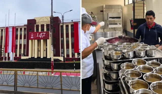 Un estudiante de la UNI se volvió viral en TikTok luego de mostrar cómo fue el almuerzo especial que brindo dicha casa de estudios por fiestas patrias. Foto:@@oscar_scientific/captura TikTok