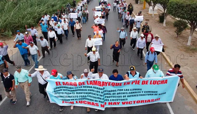 Agricultores inician su protesta en Lambayeque. Foto: Clinton Medina/La República