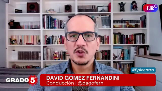 David Gómez Fernandini cuestiona las declaraciones de Dina y Otárola. Foto/Video: Grado 5 - LR+