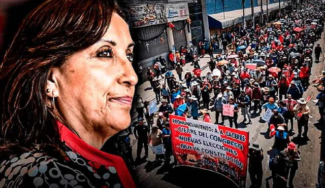 Manifestantes exigen la renuncia de Dina Boluarte y el cierre del Congreso. Foto: La República/archivo