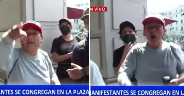 La periodista acusó a un grupo de manifestantes de agredirla. Foto: composición LR/captura de Panamericana - Video: Panamericana