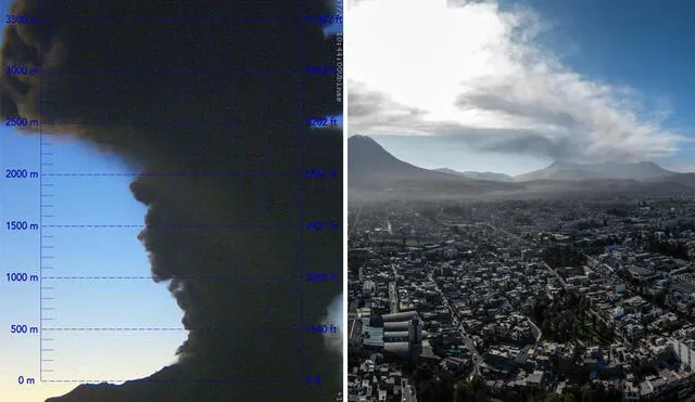 Arequipa. Volcán Ubinas nuevamente emitió cenizas en cantidad este jueves 20 de julio. Foto: IGP / Rodrigo Talavera / La República