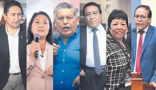 Lo líderes de los diferentes partidos políticos en el Perú. Foto: composición LR