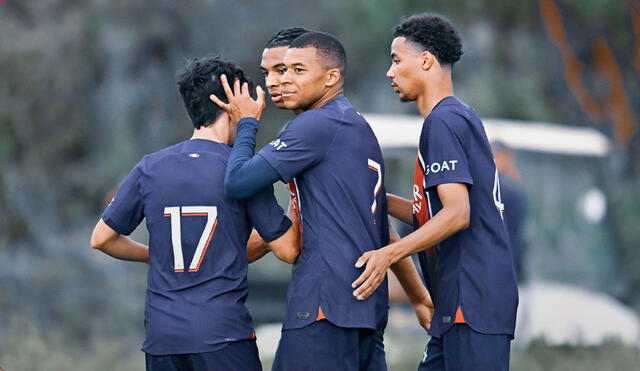 Kylian Mbappé convirtió en la victoria de los parisinos. Foto: PSG