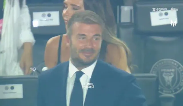 David Beckham se conmovió en el duelo por la Leagues Cup. Foto: Captura Apple TV