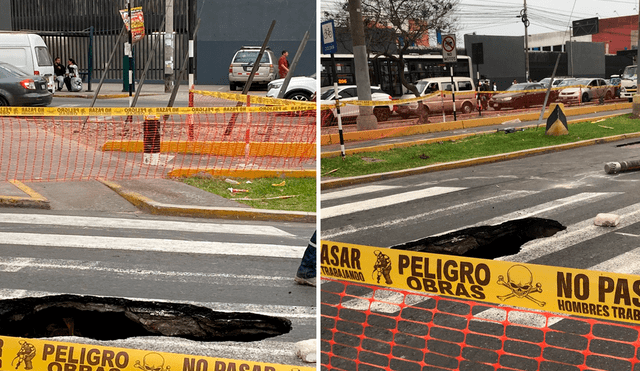 San Miguel. La comuna solicitó que Sedapal acuda a la zona afectada debido a que el problema se encuentra en una avenida principal. oto: composición LR/La República/difusión