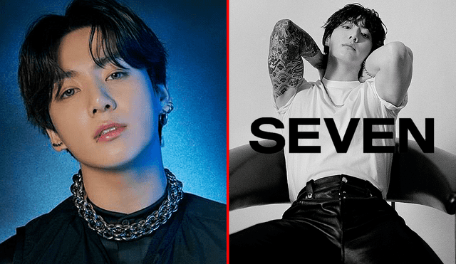 Jungkook inició su carrera en solitario con una canción totalmente en inglés titulada 'SEVEN'. Foto: composición LR/BIGHIT
