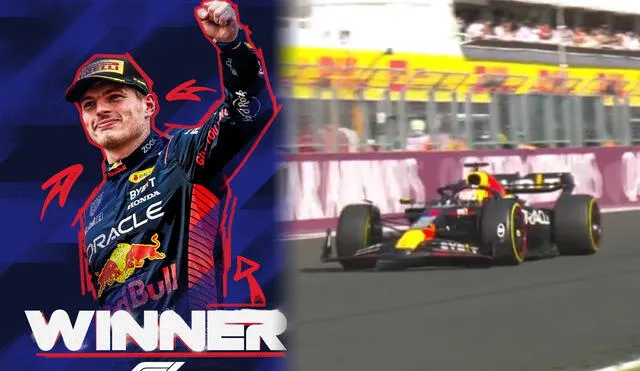 Max Verstappen se quedó con el GP de Hungría y sumó su novena victoria en el año. Foto: composición GLR