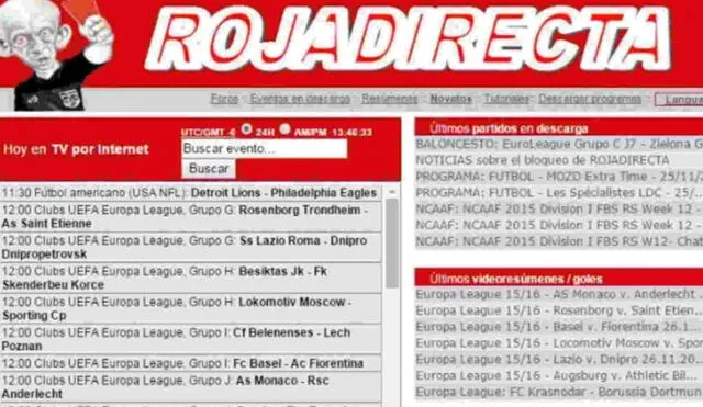 Roja Directa era el portal preferido por los usuarios aficionados del fútbol. Foto: Futbolete