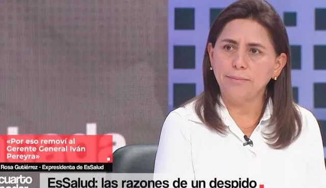 Gobierno de Dina Boluarte dio por concluida designación de Rosa Gutiérrez como titular de EsSalud. Foto: captura de Cuarto Poder