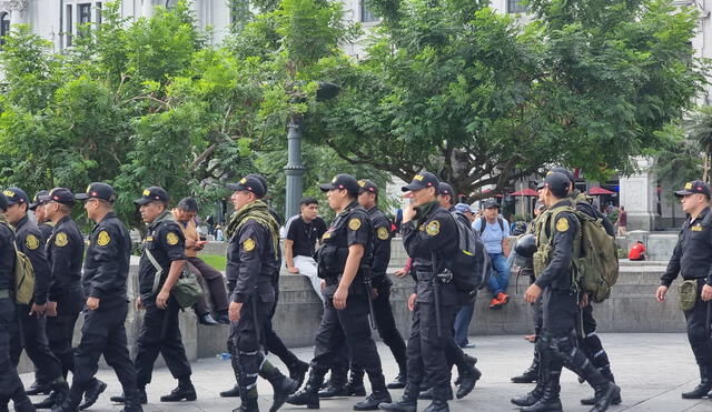 La PNP presentó el plan de operaciones Fiestas Patrias Seguras 2023. Foto: Omar Coca/LR