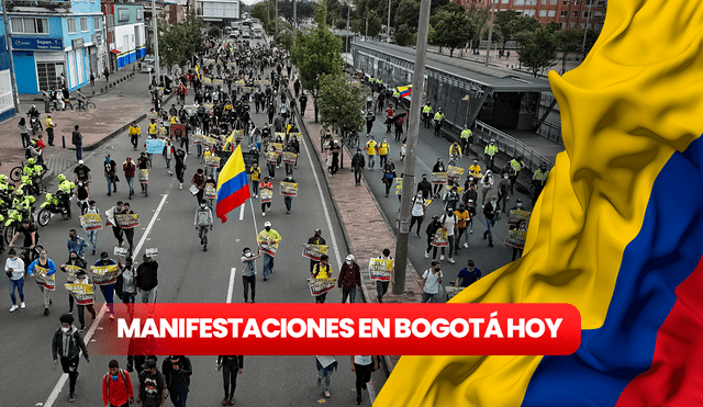 Manifestaciones en la ciudad de Bogotá viene afectando el sistema de tranposte público y desviando a la línea de TransMilenio. Foto: composición LR/Caracol Radio