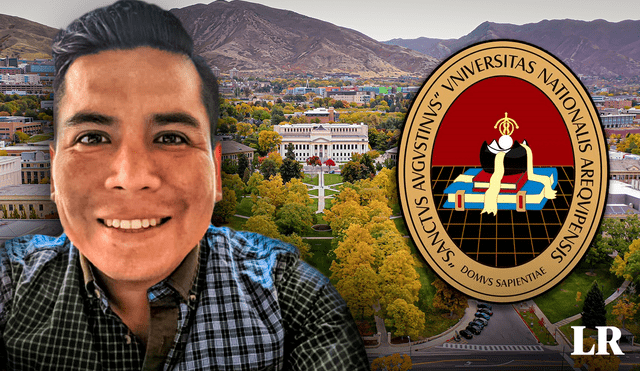 Omar Florez viajó hasta EE. UU. luego de finalizar el pregrado en la Universidad Nacional de San Agustín de Arequipa. Foto: composición LR/UNSA/The University of Utah